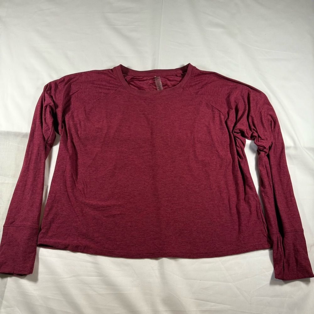 Beyond Yoga Maroon Long Sleeve Crop Top